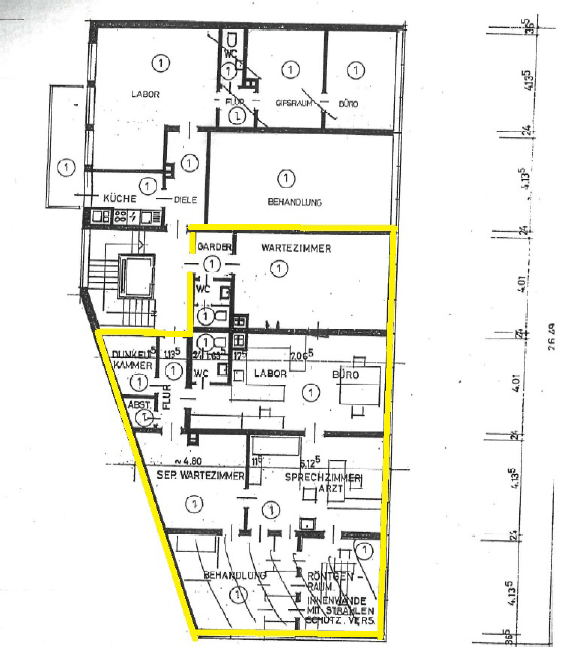 Grundriss B�ro / Praxis Castrop-Rauxel