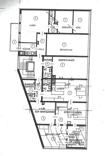 Grundriss B�ro / Praxis Castrop-Rauxel